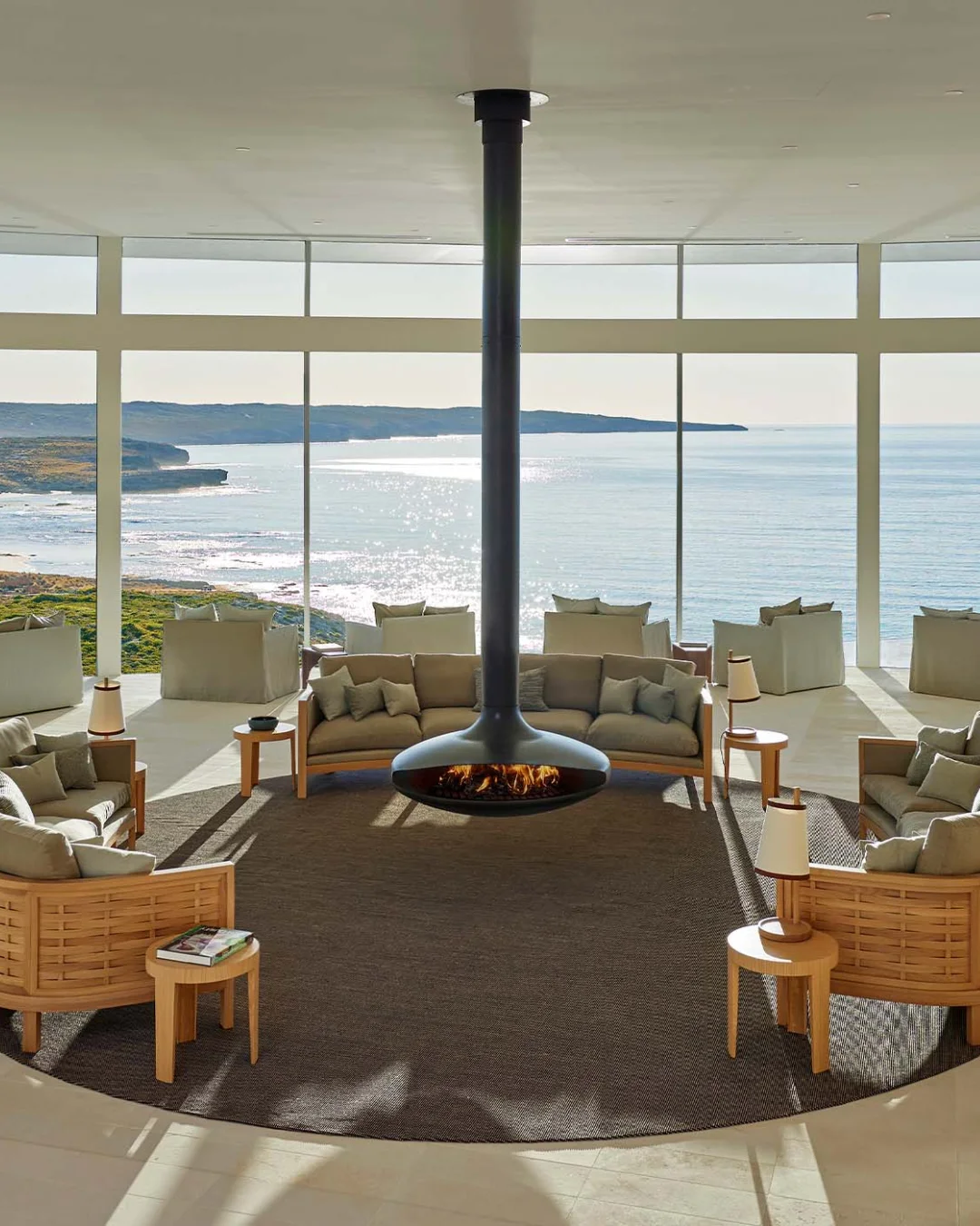 Southern Ocean Lodge, design detail or communal space